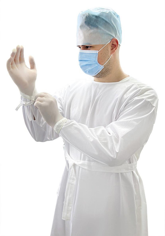 Халат хірургічний, з запахом на зав’язках, багаторазового використання